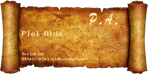 Plel Alda névjegykártya